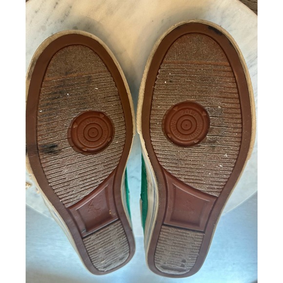 Polo Ralph Lauren. Mens Size 10D Green Lace-up Canvas Loafers - Picture 7 of 7